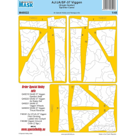 AJ/JA/SF-37 Viggen (Single Seater) Splinter Camo MASK Figures 