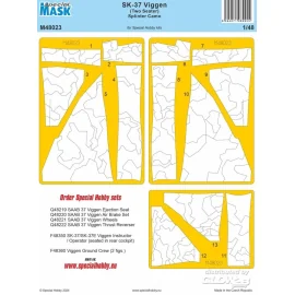 SK-37 Viggen (Two Seater) Splinter Camo MASK Figures 