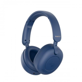 HAVIT - Headphones - Wireless with Microphone - ANC - 69 hours of battery life - 700mAh - Blue 