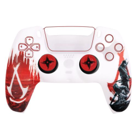 Silicone Case + Grips for PS5 Controller - Assassin's Creed Shadows (Red) 