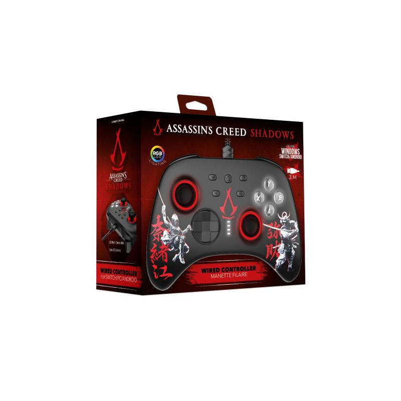 PC Wired Controller - Assassin's Creed Shadows (Red) Gamepad