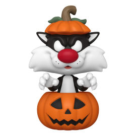 Looney Tunes Figure POP! Television Vinyl Halloween Sylvester w/Pumpkin 9 cm Figurine 