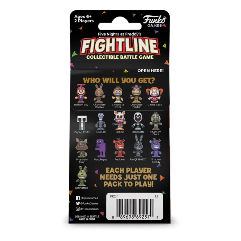 Five Nights at Freddy's card game expansion pack Collectable Battle Game Fightline Figurines