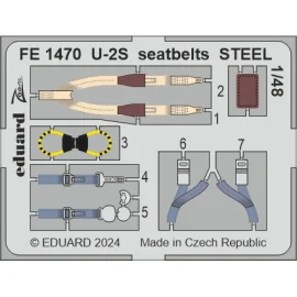 Lockheed U-2S seatbelts STEEL 1/48 (designed to be used with Hobby Boss kits) SEPTEMBER RELEASE EXPECTED TO BE IN STOCK LATE AUG