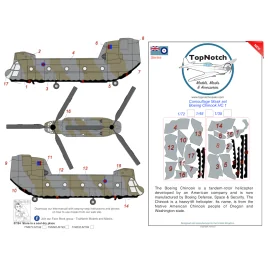 Boeing Chinook HC.1 camouflage pattern paint masks (designed to be used with Trumpeter kits) Accessory 