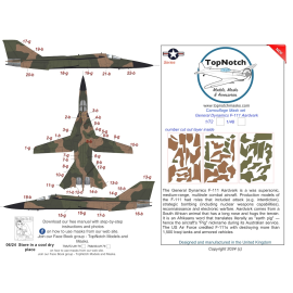 General-Dynamics F-111 Aardvark camouflage pattern paint masks 