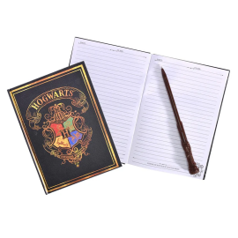 HARRY POTTER - Colorful Crest - Set Notebook A5 + Wand Pen 