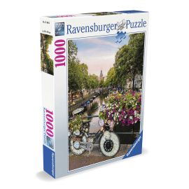 Puzzle 1000 p - Bike and flowers in Amsterdam​ 