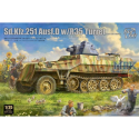 BORDER MODEL: 1/35; Sd.Kfz.251 /1 Ausf.D with R35 turret with PE and workable tracks Military model kit