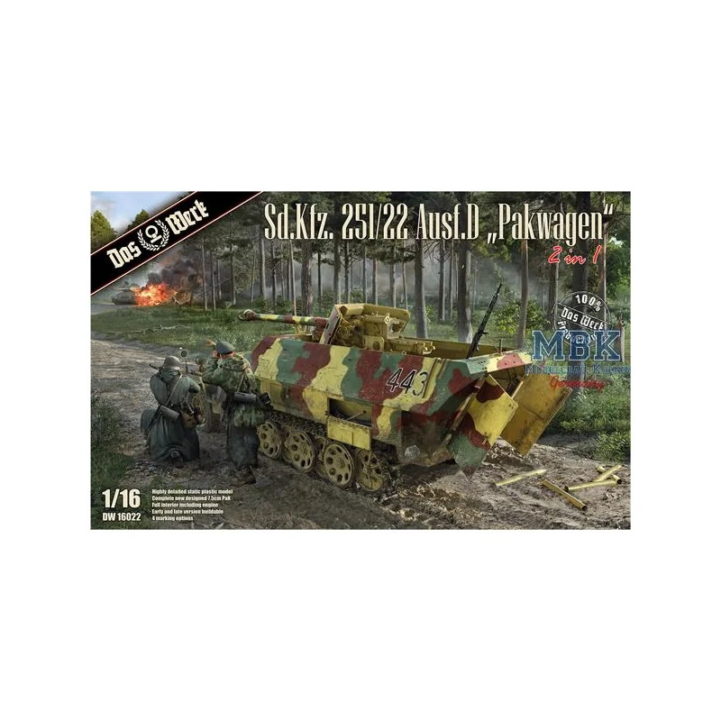 Sd.Kfz.251/22 Ausf.D "Pakwagen" (1:16) Model kit 