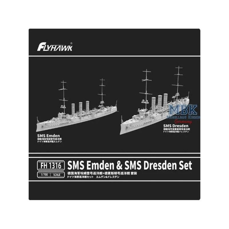 SMS Emden & SMS Dresden Set Ship model kit