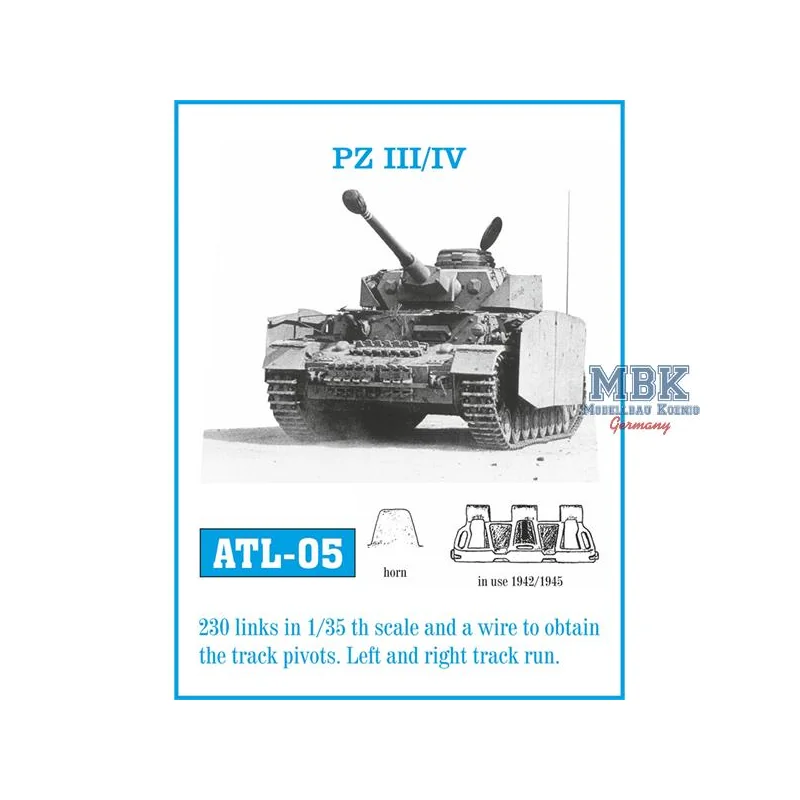 Panzer III (H-K) / IV (F-J) Einsatz 1942-1945 Tracks 