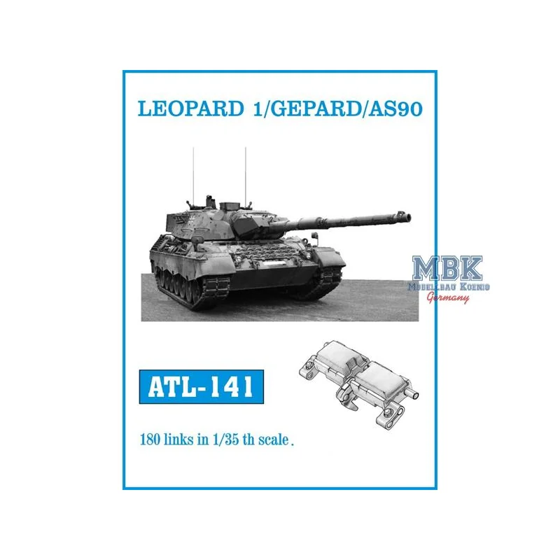 Leopard 1, Gepard, AS-90 tracks 