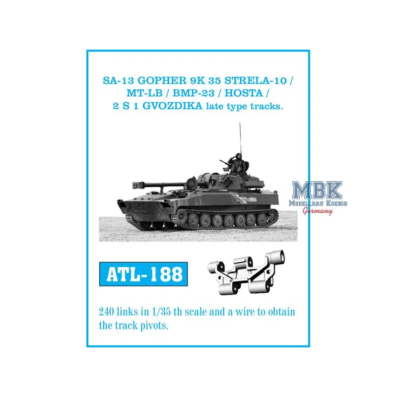 STRELA 10/MT-LB/BMP23/HOSTA/2S1 late type tracks 