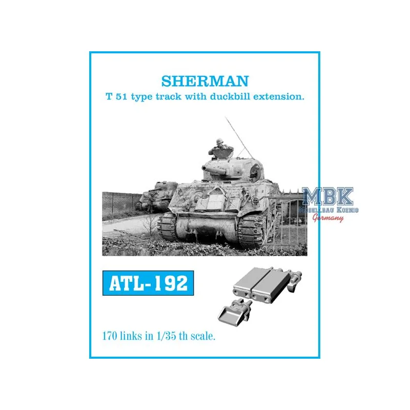 SHERMAN T-51 type tracks with duckbill extension 