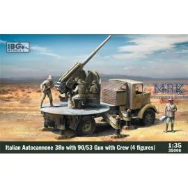 Italian Autocannone 3Ro with 90/53 Gun and Crew Model kit 