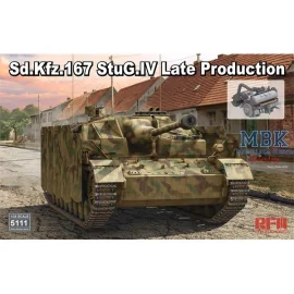 Sd.Kfz.167 StuG.IV Late Prod. w/engine&work.tracks Model kit 