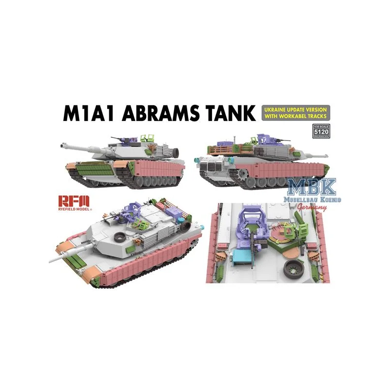 M1A1 Abrams UKRAINE (updated version w/work.track) Military model kit