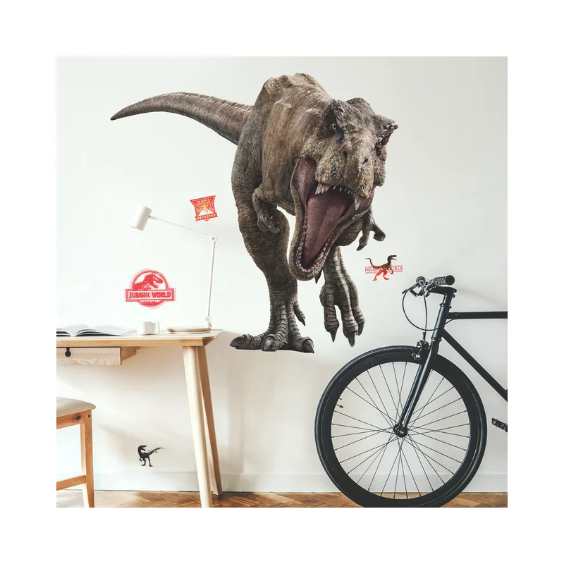 Jurassic World Medium And Large Wall Stickers Fallen Kingdom T-Rex 66X116cm Album and stickers