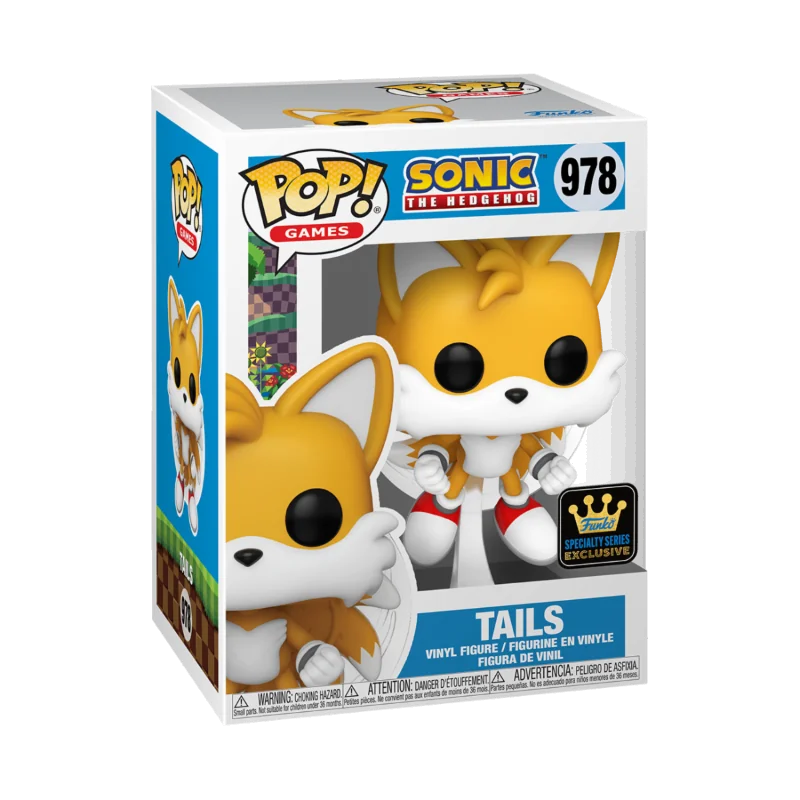 Sonic Pop Tails Flying Flocked + Chase Pop figures 