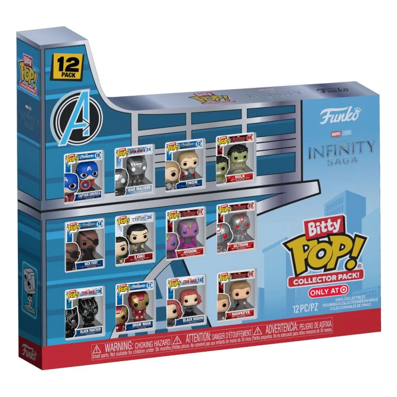 Marvel pack 12 Bitty POP figures! Vinyl Infinity Saga 2.5 cm Pop figures