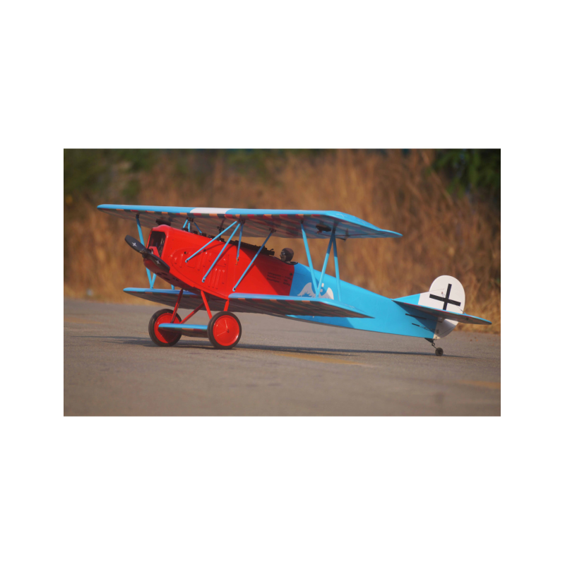 VQ Model Fokker D.VII .120 size EP-GP - Rouge et Bleu