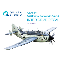 Fairey Gannet AS.1/AS.4 3D-Printed & coloured Interior on decal paper (designed to be used with Airfix kits) 