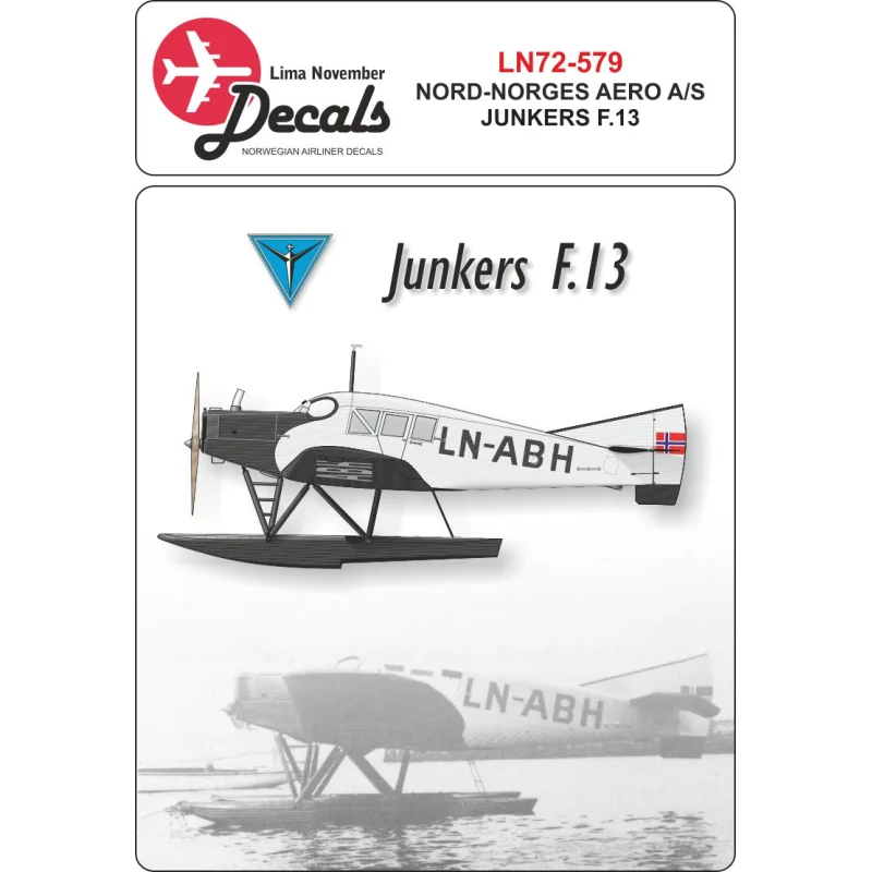 Nord-Norges Aero Junkers F.13 with masks for windows and fuselage Decal 