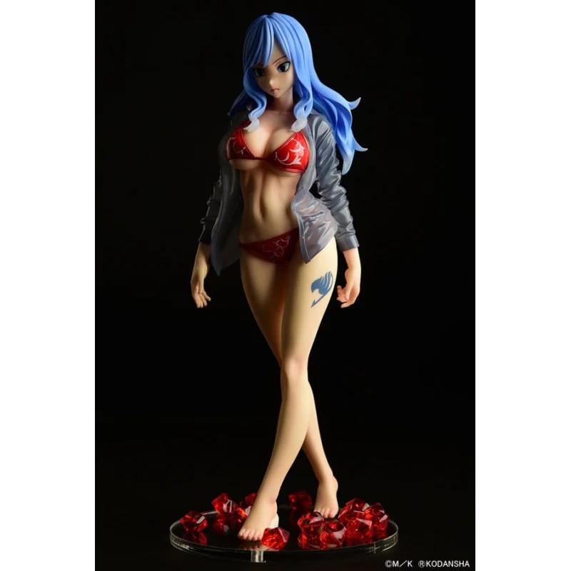 Fairy Tail statuette 1/6 Jubia Lokser Gravure_Stylesee-through wet shirt Red Bikini!! 25cm Figurines