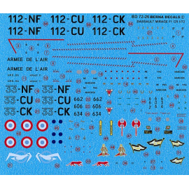 Re-printed! Dassault-Mirage F.1CR (3) No 634/33-CK or 112-CK ER1/33 Belfort; No 606/33CU or 112-CU ER1/33 Belfort; No662/33-NF o