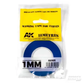 Blue masking Tape for curves 1mm 