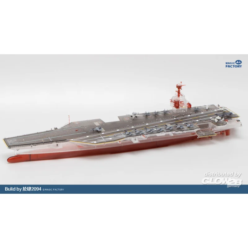 Clear Painted Colorful US Navy Gerald R. Ford-class aircraft carrier- USS Gerald R. Ford CVN-78 Ship model kit