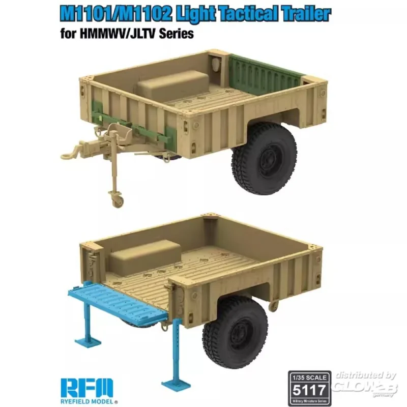 M1101/M1102 Light Tactical Trailer for HMMWV/JLTV Series Model kit 