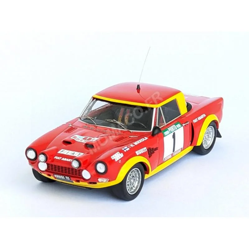 FIAT 124 ABARTH RALLYE 1 HANNU MIKKOLA/JEAN TODT RALLYE DU PORTUGAL 1975 2ND Die cast 