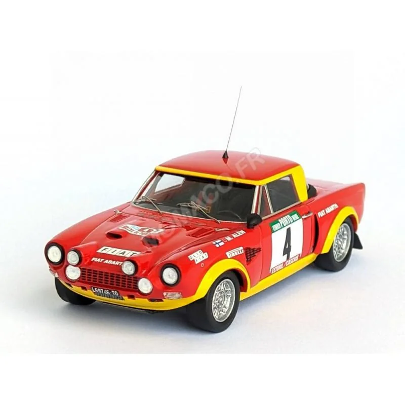 FIAT 124 ABARTH RALLYE 4 MARKKU ALEN/ILKKA KIVIMÄKI RALLYE DU PORTUGAL 1975 1ST Die cast 