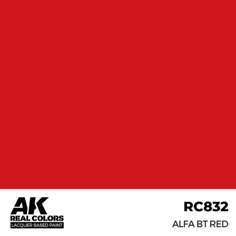 AK INTERACTIVE: Real Colors Alfa BT Red 17 ml, Acrylic model paint