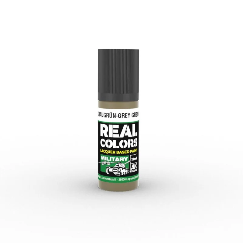 AK INTERACTIVE: Real Colors Graugrün-Grey Green RAL 7008 17 ml. Paint 