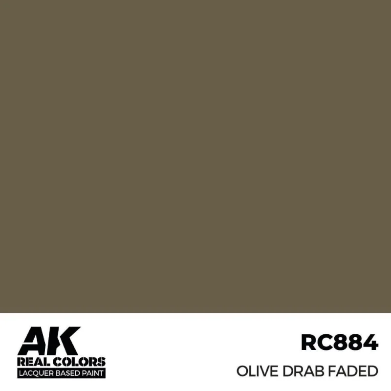 AK INTERACTIVE: Real Colors Olive Drab Faded 17 ml. Acrylic model paint