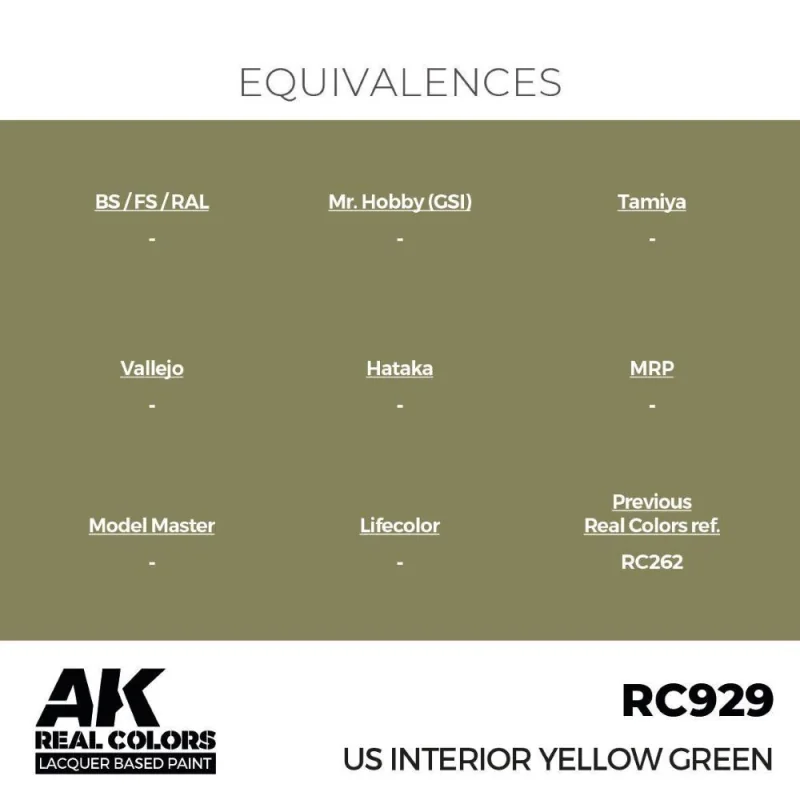 AK INTERACTIVE: Real Colors US Interior Yellow Green 17 ml. AK Interactive