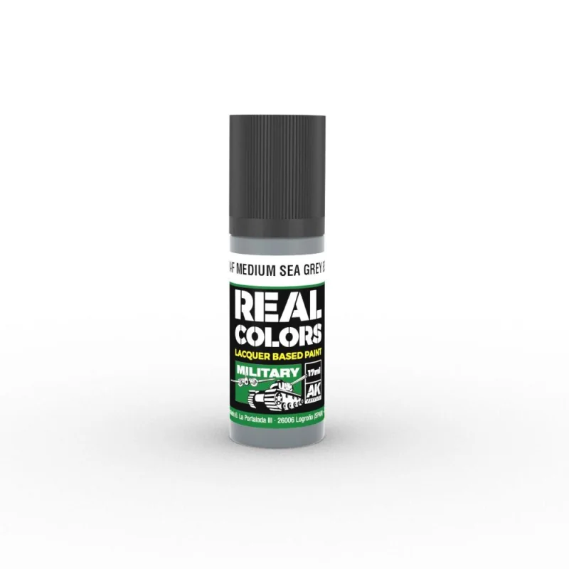 AK INTERACTIVE: Real Colors RAF Medium Sea Grey BS381C/637 17 ml. Paint 