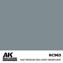 AK INTERACTIVE: Real Colors RAF Medium Sea Grey BS381C/637 17 ml. Acrylic model paint