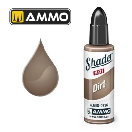 AMMO of MIG: MATT SHADER Dirt 10mL Paint 