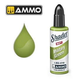 AMMO of MIG: MATT SHADER Military Green 10mL Paint 