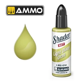 AMMO of MIG: MATT SHADER Light Olive Draw 10mL Paint 