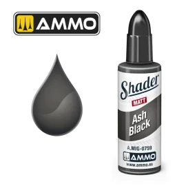 AMMO of MIG: MATT SHADER Ash Black 10mL Paint 