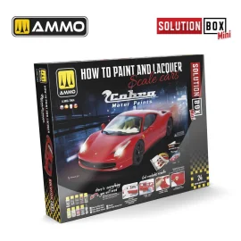 AMMO OF MIG: SOLUTION BOX MINI 24 - How to Paint and Lacquer Scale Cars - COBRA MOTOR PAINTS 