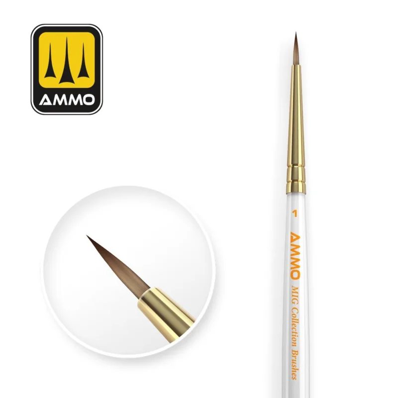 AMMO of MIG: AMMO MIG Collection Brushes Conical Ø1 brush 