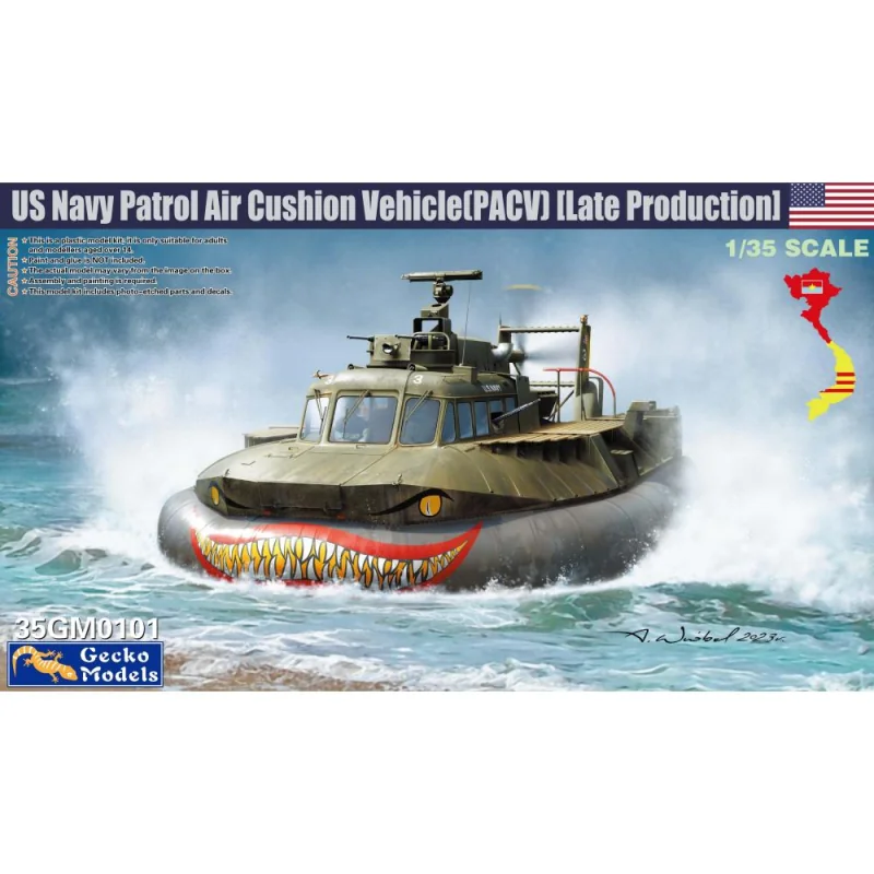 GECKO: 1/35; US Navy Patrol Air Cushion Vehicle (PACV) Late Production Model kit 