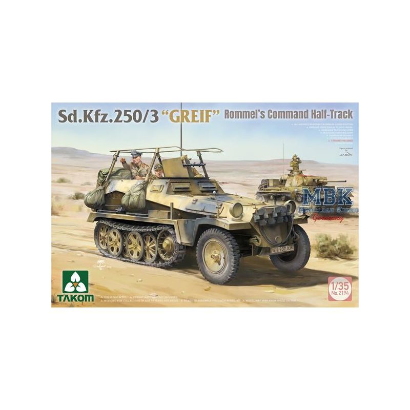 Sd.Kfz.250/3 "GREIF" Rommel's Command Half-Track Model kit 