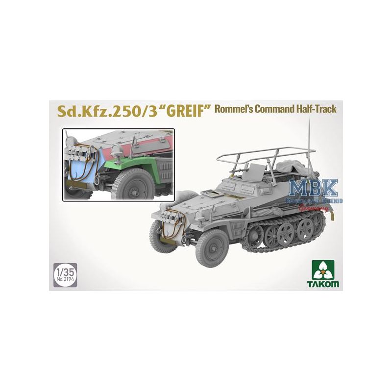 Sd.Kfz.250/3 "GREIF" Rommel's Command Half-Track Military model kit